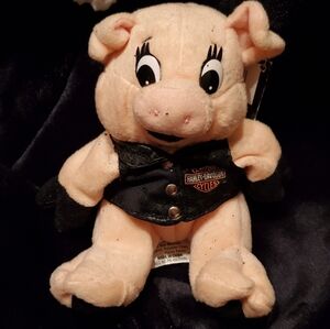 Vintage Rachet The Pig 1997 Harley-Davidson Bean Bag Plush NWT